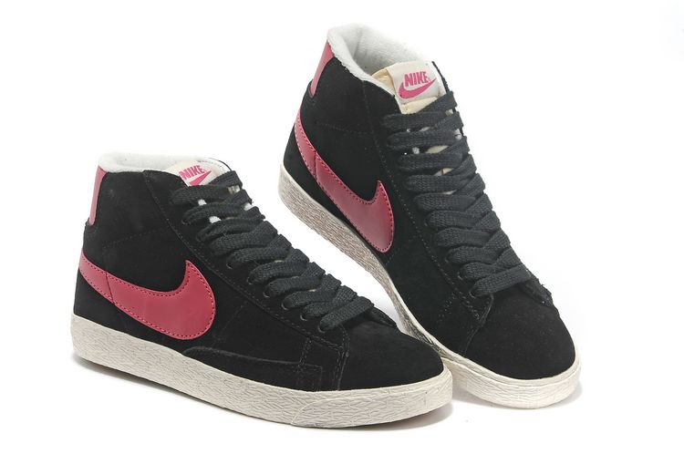 Nike Blazer Mid Suede millesime femmes chaussures noir rouge (3)
